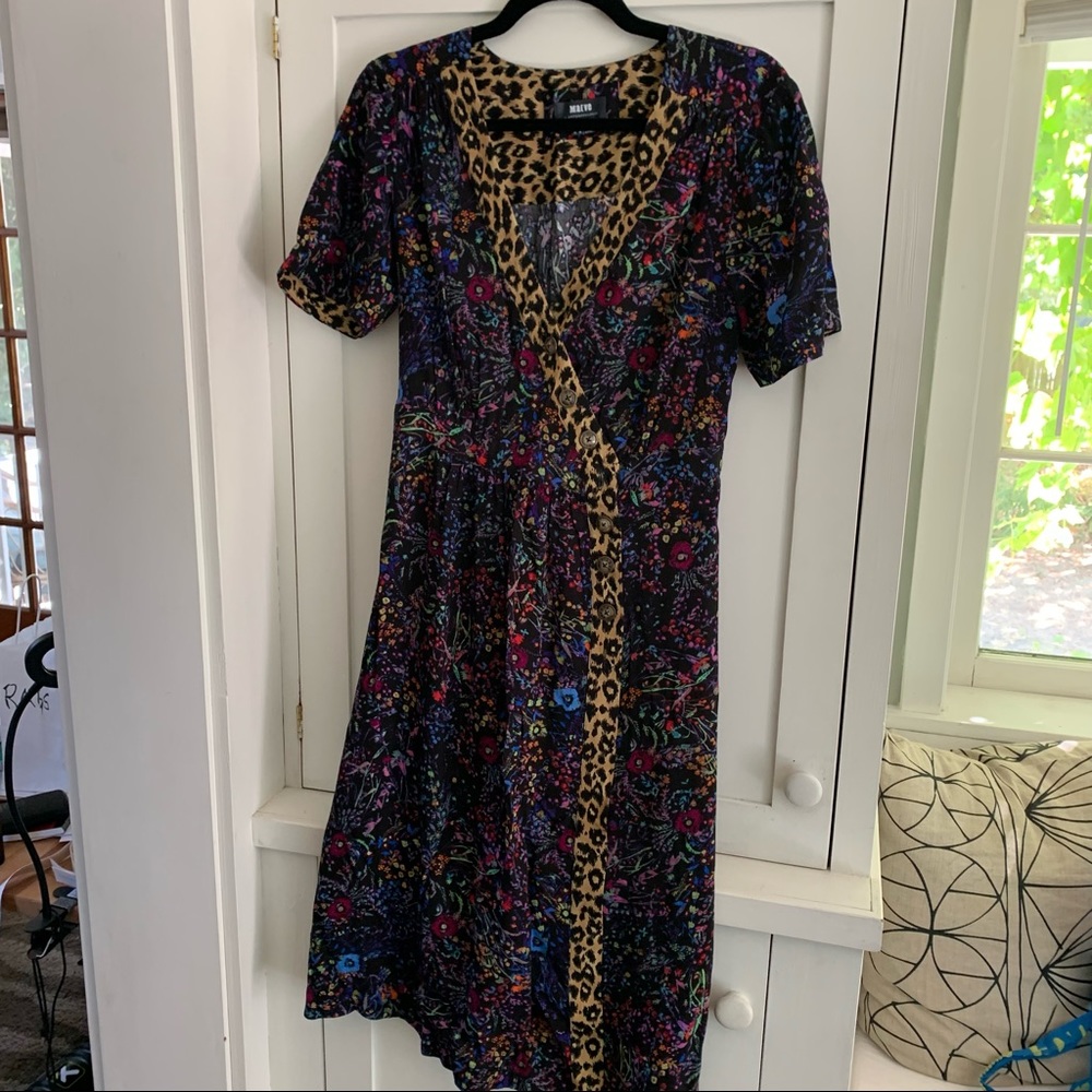 Anthropologie Maeve Dress in Floral/Leopard